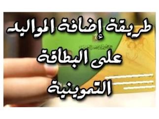 إضافة المواليد على البطاقة التموينية