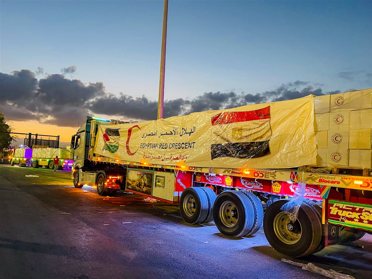 قافلة « زاد العزة.. من مصر إلى غزة»<br>