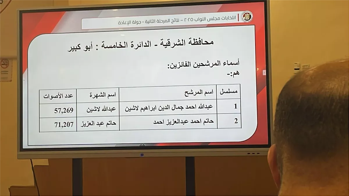 نتيجة جولة الإعادة بالمرحلة الثانية من انتخابات مجلس النواب
