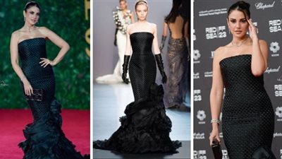 درة تتألق بإطلالة سوداء في العرض الأول لـ 