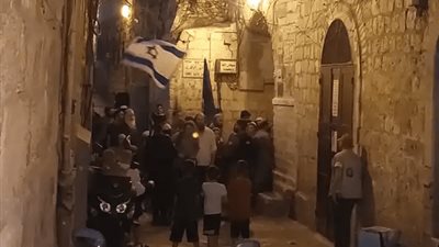 مسيرة استفزازية للمستوطنين الإسرائيليين في باب الخليل بالقدس