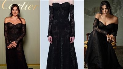 نادين لبكي تتألق بفستان أسود من تصميم رامي قاضي