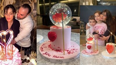 وسط أولادها وخطيبها نادين نجيم تحتفل بذكرى ميلادها بهذه الطريقة