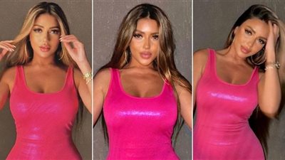 على طريقة باربي... سارة سلامة تتألق بفستان فوشيا قصير