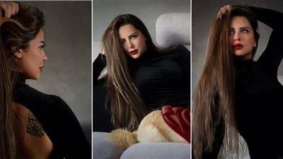 ريم مصطفى تتألق بالأسود في أحدث جلسة تصوير لها