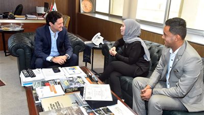 وزير الإعلام اللبناني يلتقي رئيسة الجمعية اللبنانية ورئيس برلمان الشباب الأفريقي