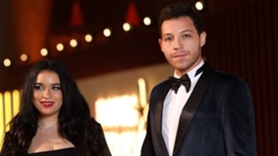 الظهور الأول لمحمود حجازي برفقة زوجته في حفل ختام مهرجان الجونة