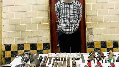 ضبط ورشة بدون ترخيص لتصنيع الاسلحة النارية بـ بلبيس