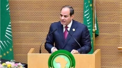 كلمة الرئيس السيسي بمناسبة أسبوع الاتحاد الافريقي لإعادة الإعمار والتنمية
