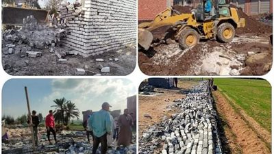 إزالة ٩ حالات تعدٍ بإجمالي مساحة ١٠١٠ م٢ بالبحيرة