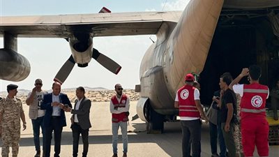 مطار العريش يستقبل طائرتي مساعدات لصالح قطاع غزة