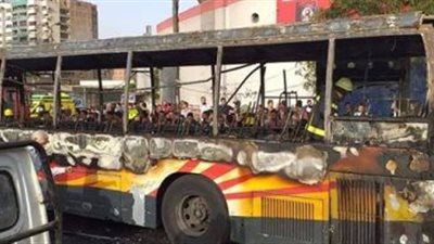اندلاع حريق داخل أتوبيس نقل عام فى الإسكندرية