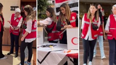 ليلى وملك زاهر يتطوعان مع الهلال الأحمر دعمًا لأهالي فلسطين