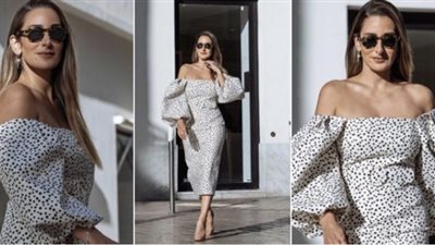 إطلالة جذابة لـ أمينة خليل بفستان 