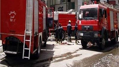 اندلاع حريق في سلم المشاة بمنطقة الشيخ زايد في محافظة الجيزة