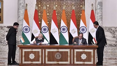 القمة المصرية الهندية .. التزام متبادل بالوصول إلى آفاق أرحب في مختلف المجالات وتكثيف الزيارات المتبادلة