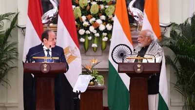 كلمة السيسي خلال المؤتمر الصحفي المشترك مع رئيس وزراء الهند  