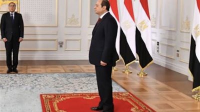 رؤساء الهيئات القضائية الجدد يؤدون اليمين الدستورية أمام السيسي