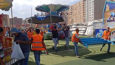 إصابة فتاة إثر سقوطها من لعبة ملاهي في بورسعيد