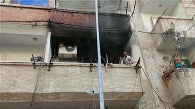 حريق هائل يلتهم شرفة شقة سكنية في الموسكي
