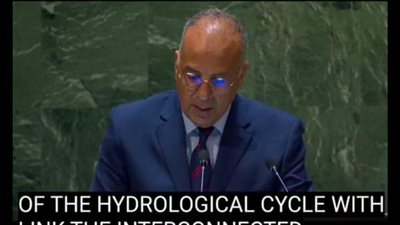 وزير الموارد المائية يعطي توصيات للتعامل مع تفاقم ندرة المياه على مستوى العالم نتيجة تغير المناخ 