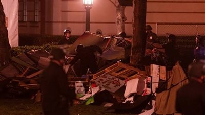 شرطة لوس أنجلوس: لم نحتجز أحدا خلال إخلاء مخيم الجامعة