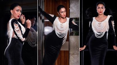 غادة عبد الرازق تتألق بإطلالة سوداء من تصمصم سامو هجرس 