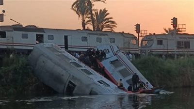 20 مصاباً حصيلة حادث قطاري المنيا