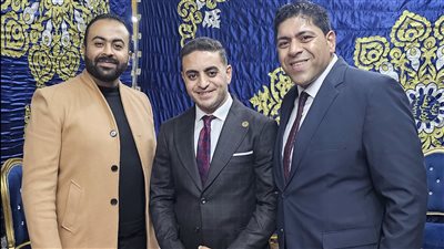 أحمد رشوان يهنئ الأستاذ محمد عدلي بمناسبة حفل زفاف شقيقه