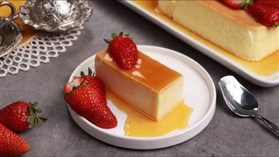 طريقة تحضير حلى الكراميل بدون بيض أو خبز بالفرن