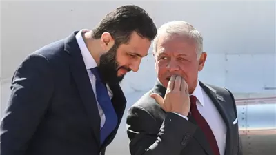 عاهل الأردن يؤكد للشرع دعم بلاده لسيادة سوريا ووحدتها وسلامة أراضيها