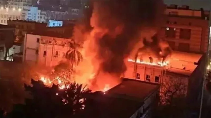 حريق معامل وزارة