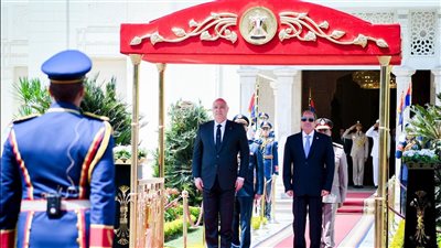 في أول زيارة رسمية للقاهرة.. السيسى يستقبل الرئيس اللبناني في قصر الاتحادية