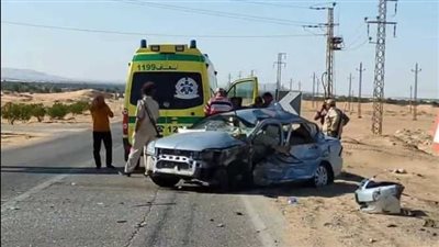 إصابات لرئيس محكمة مطوبس وعائلته بحادث انقلاب سيارة في البحيرة