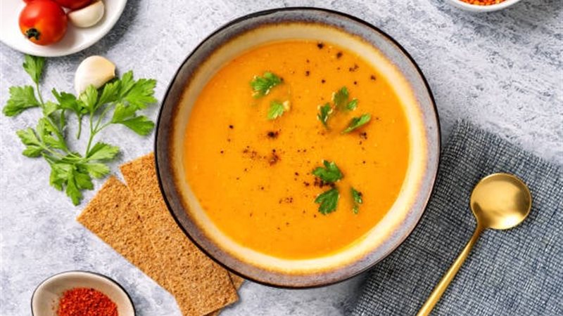 شوربة العدس بالكريمة