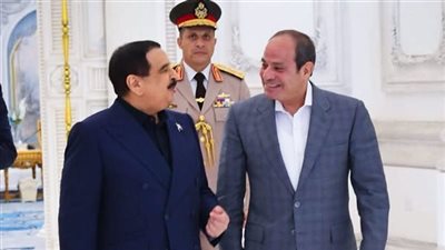 الرئيس السيسي يودع ملك البحرين بمطار العلمين بعد انتهاء زيارته لمصر