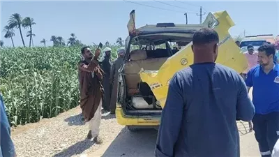 إصابة 8 أشخاص في حادث انقلاب ميكروباص بأسيوط