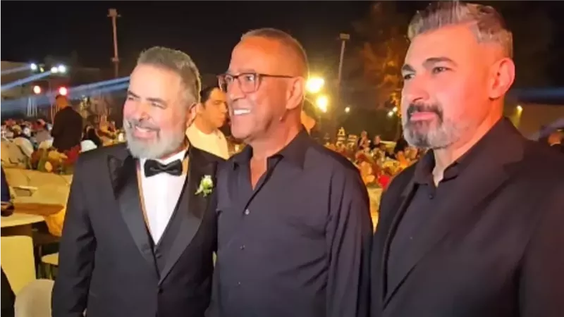 أشرف عبدالباقي وياسر جلال في حفل زفاف ابنة صبحي خليل 