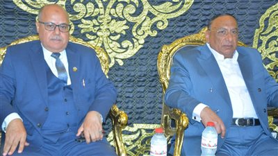المستشار ثروت محمد ينعي المستشار مسعد عبدالمقصود بيومي الفخراني رئيس هيئة قضايا الدولة الأسبق وأمين عام حزب مستقبل وطن بالقليوبية