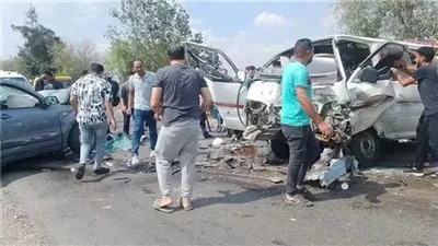 إصابة 9 أشخاص في حادث تصادم بطريق القرشية – شبشير الحصة بالغربية